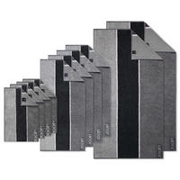 HANDTUCH Unisex Signature Lines Grau Baumwolle 10er Pack - Schwarz, Textil (60/120cm) - Joop!