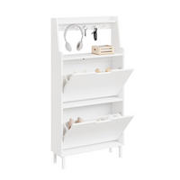 SKÅP för skor Vit 119x60x19cm - Vit, Träbaserade material (19/119/60cm) - SoBuy