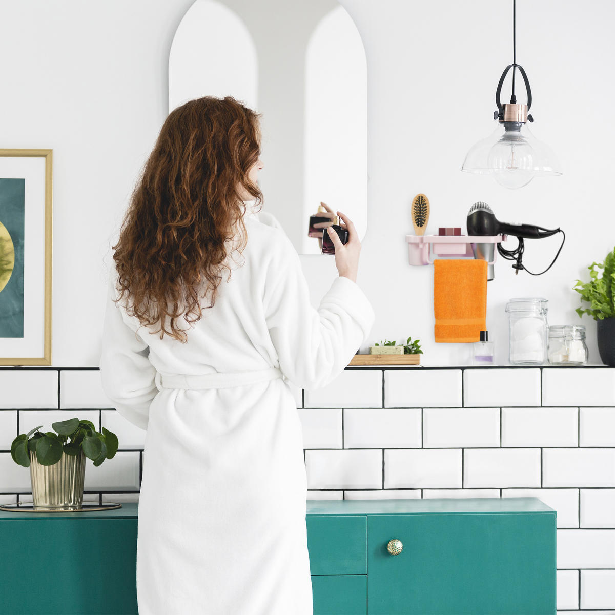 FÖHN-HALTERUNG - Rosa, Kunststoff (30/9/10.5cm) - Relaxdays