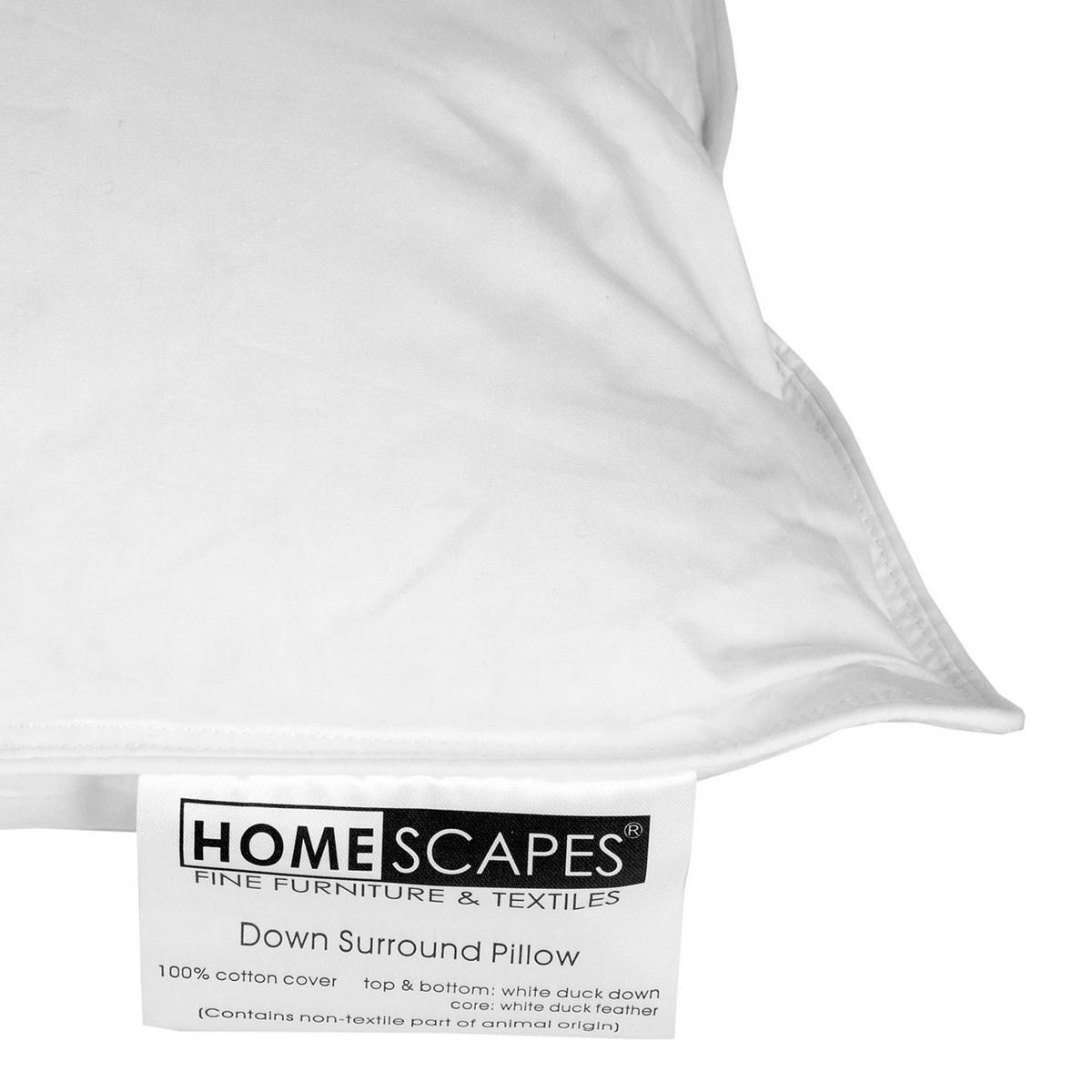 3-KAMMER-KISSEN Daunen mit Federkern 48/74 cm - Weiß, Textil (48/74cm) - Homescapes