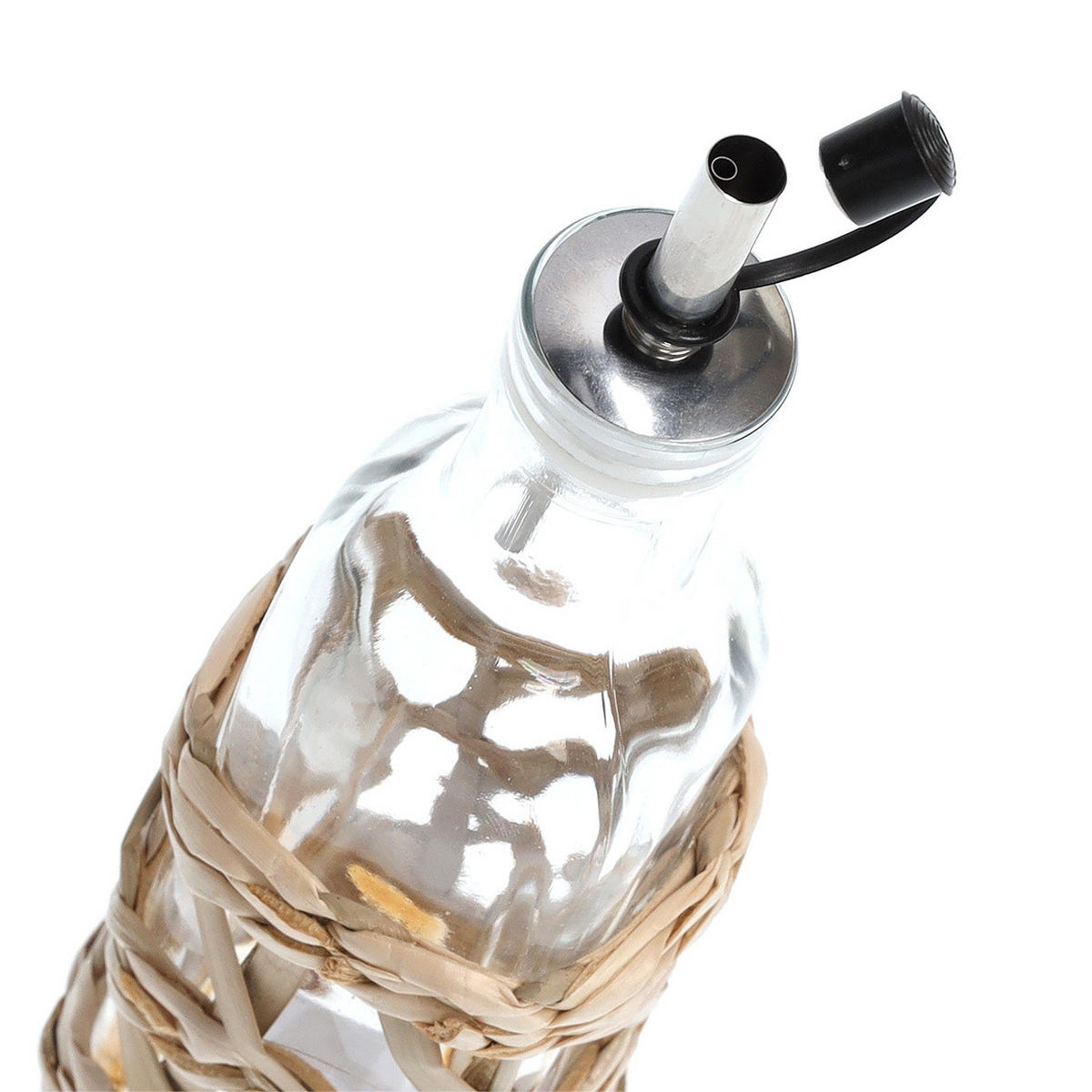 ESSIG- und Olivenölspender Boho 150 ml 6,2/6,2/19,5 cm - Transparent, Glas (6.2/19.5/6.2cm) - ZELLER