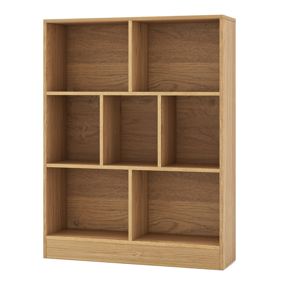 BÜCHERREGAL Braun - Braun, Holz (24/104/80cm) - COSTWAY