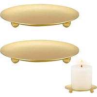 KERZENSTÄNDER 2-teiliges Set Metall Gold 9 cm - Goldfarben, Metall (15/2/10cm)
