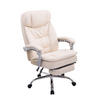 BÜROSTUHL XL Troja, Kunstleder Creme - Creme, Textil/Metall (67/122/67cm) - TPFLiving