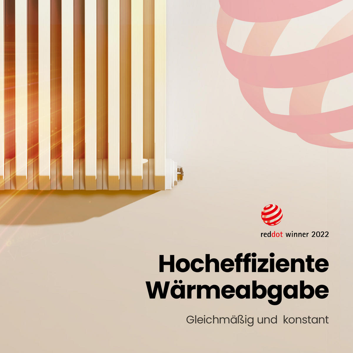 HEIZKÖRPER D-Profil Vertikal Glänzend Weiß 60/84 cm - Weiß, Metall (84/60/13cm) - EMKE