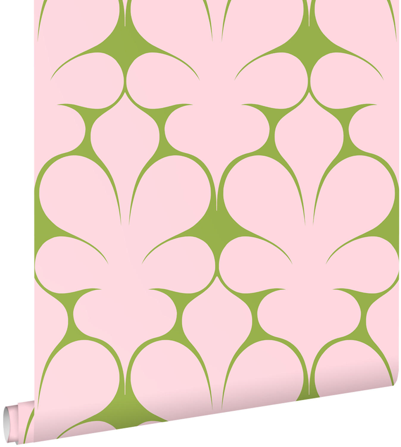 TAPETE Retro-Ornamente 50 x 900 cm - Pink, Papier (50/900cm) - ESTAhome