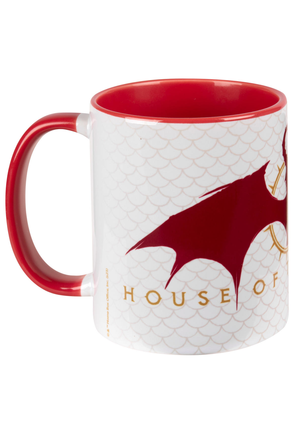 KAFFEEBECHER House of the Dragon Weiß/Rot 320 ml - Multicolor, Keramik (0.32L) - Game of Thrones