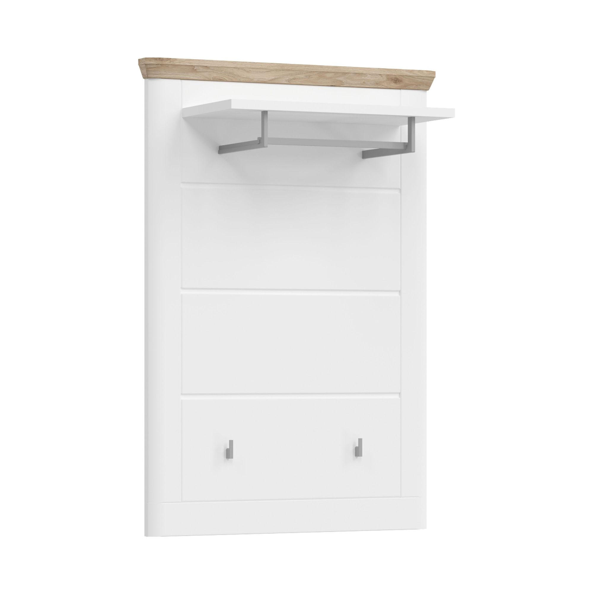 GARDEROBENPANEEL Michigan 32/79/114 cm - Weiß, Holzwerkstoff (79/114/32cm) - Xonox