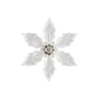 WEIHNACHTSDEKO Hängend POINSETTIA B, 12,5 x 11 cm, Silber, Christbaumschmuck, Weihnachtsbaumdekoration, Christmas, Xmas - Silberfarben, Kunststoff (11/12.5/0.5cm) - home&you