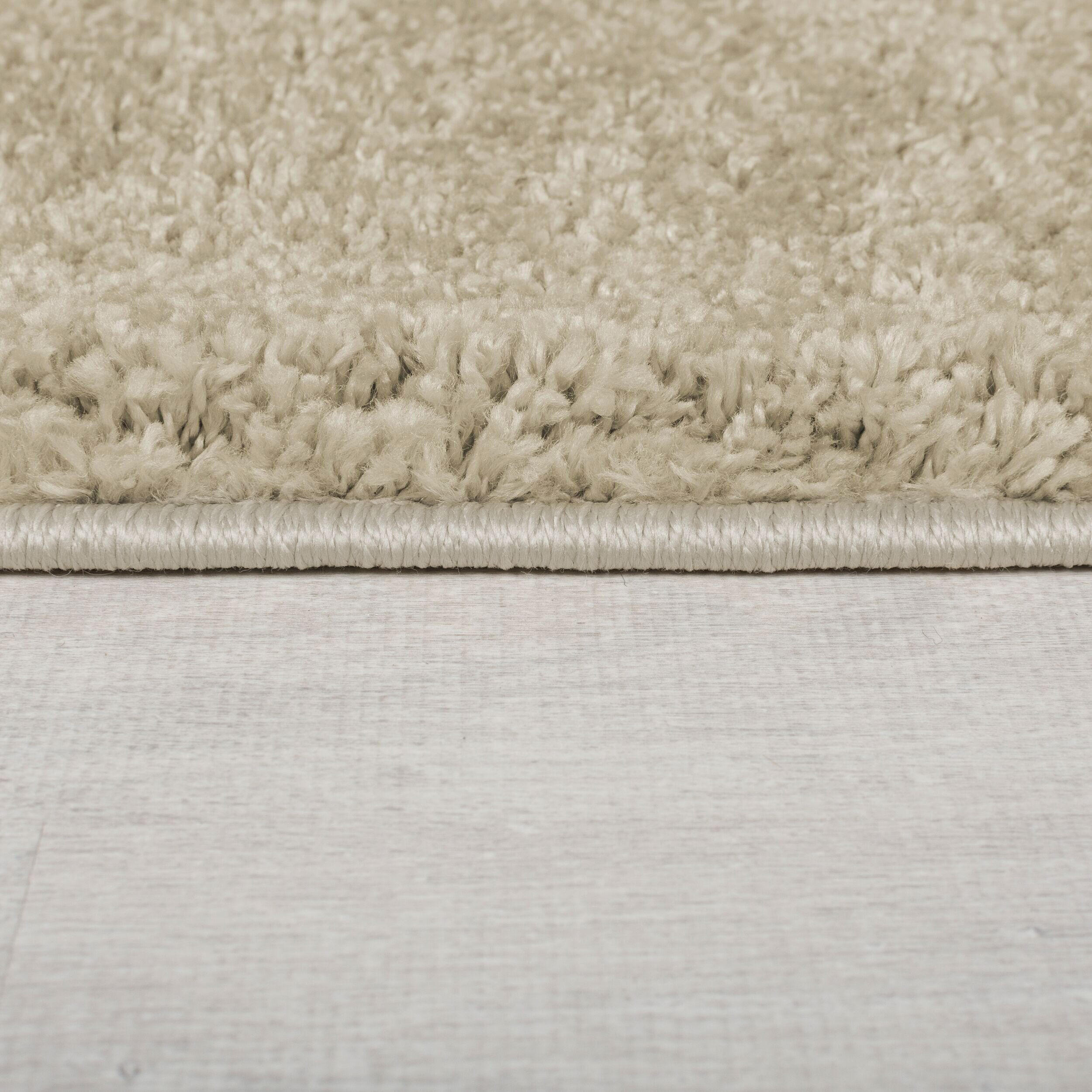 TEPPICH Hochflor Shaggy-Design, teddyweich LYNE, Beige 200x200 cm - Beige, Textil (200/200cm) - KADIMA DESIGN