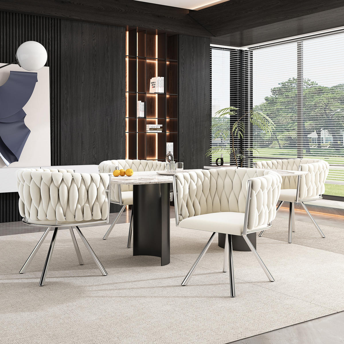 ESSZIMMERSTUHL 2er Set Samt Drehstuhl Beige Silber Metall - Multicolor, Textil (53/72/60cm) - FLIEKS