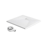 DUSCHWANNE inkl. Ablaufgarnitur Weiß 90/90 cm - Weiß, Naturmaterialien (90/2.6/90cm) - EMKE