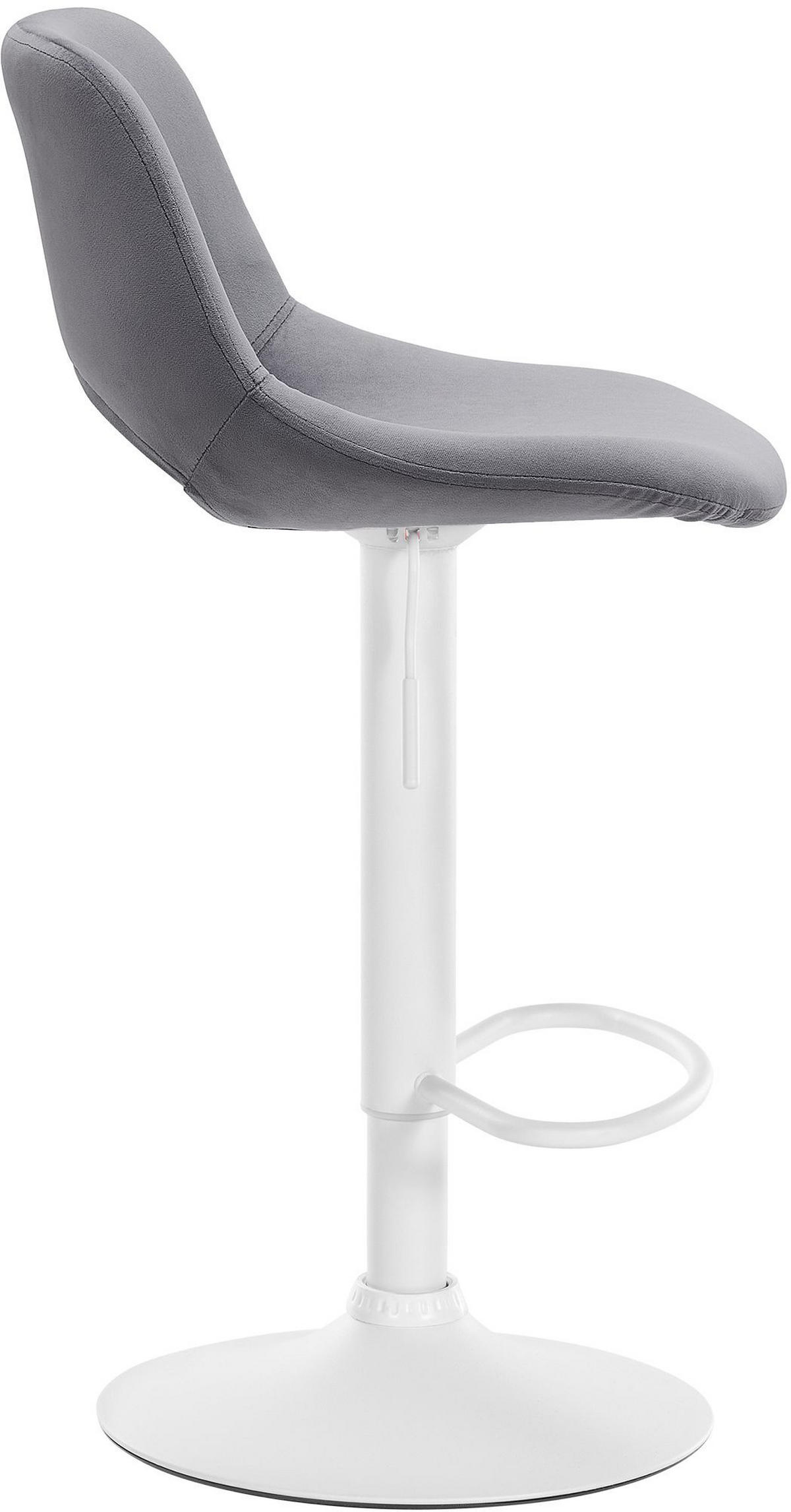 BARHOCKER Samt dunkelgrau - Dunkelgrau, Textil (42/86/46cm) - CLP