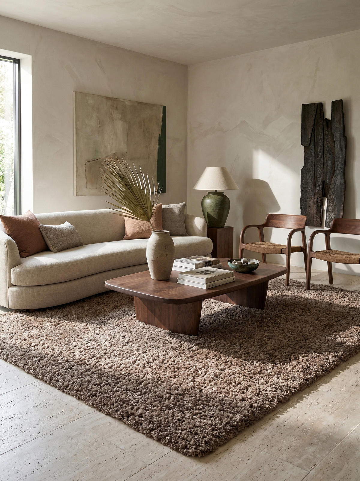 TEPPICH Hochflor Unifarben Polypropylen Wohnzimmer Shaggy Mokka Rechteckig 300x400 - Braun, Textil (400/300cm) - KADIMA DESIGN