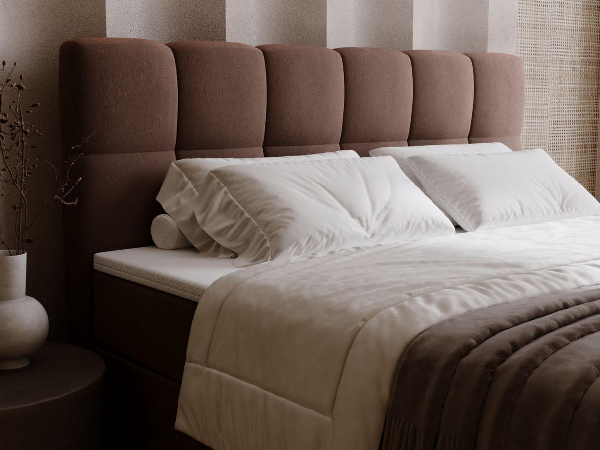 BOXBETT Maison 160x200 Braun - Braun, Holz/Textil (160/200cm) - Graingold