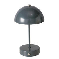 NACHTTISCHLAMPE Pilz Petunia 25 cm - Grau, Metall (15/15/25cm) - Boltze Home