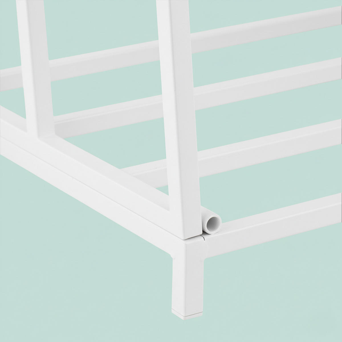 KAMINHOLZREGAL - Weiß, Metall (45/41/33cm) - Relaxdays