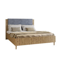 DOPPELBETT Luk III 160/200 cm ohne Matratze, Lattenrost, Bettkasten, artisan, grau - Eiche Artisan/Grau, Kunststoff (160/200cm) - Margaret Hadas24