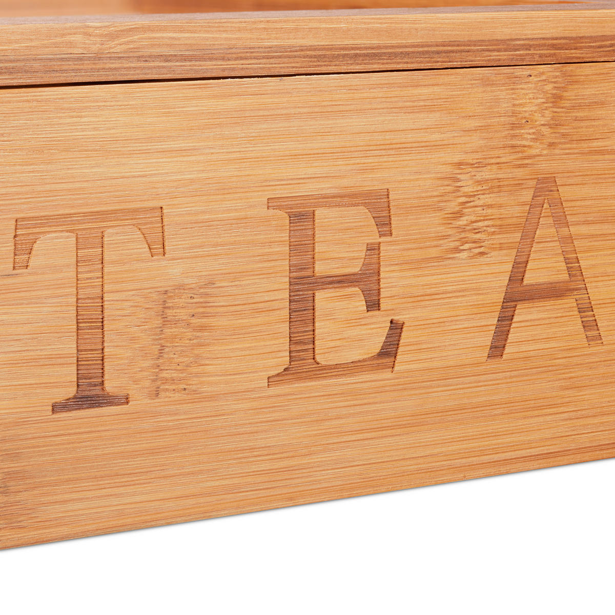 TEEBOX - Hellbraun, Holz/Kunststoff (22/8.5/22cm) - Relaxdays