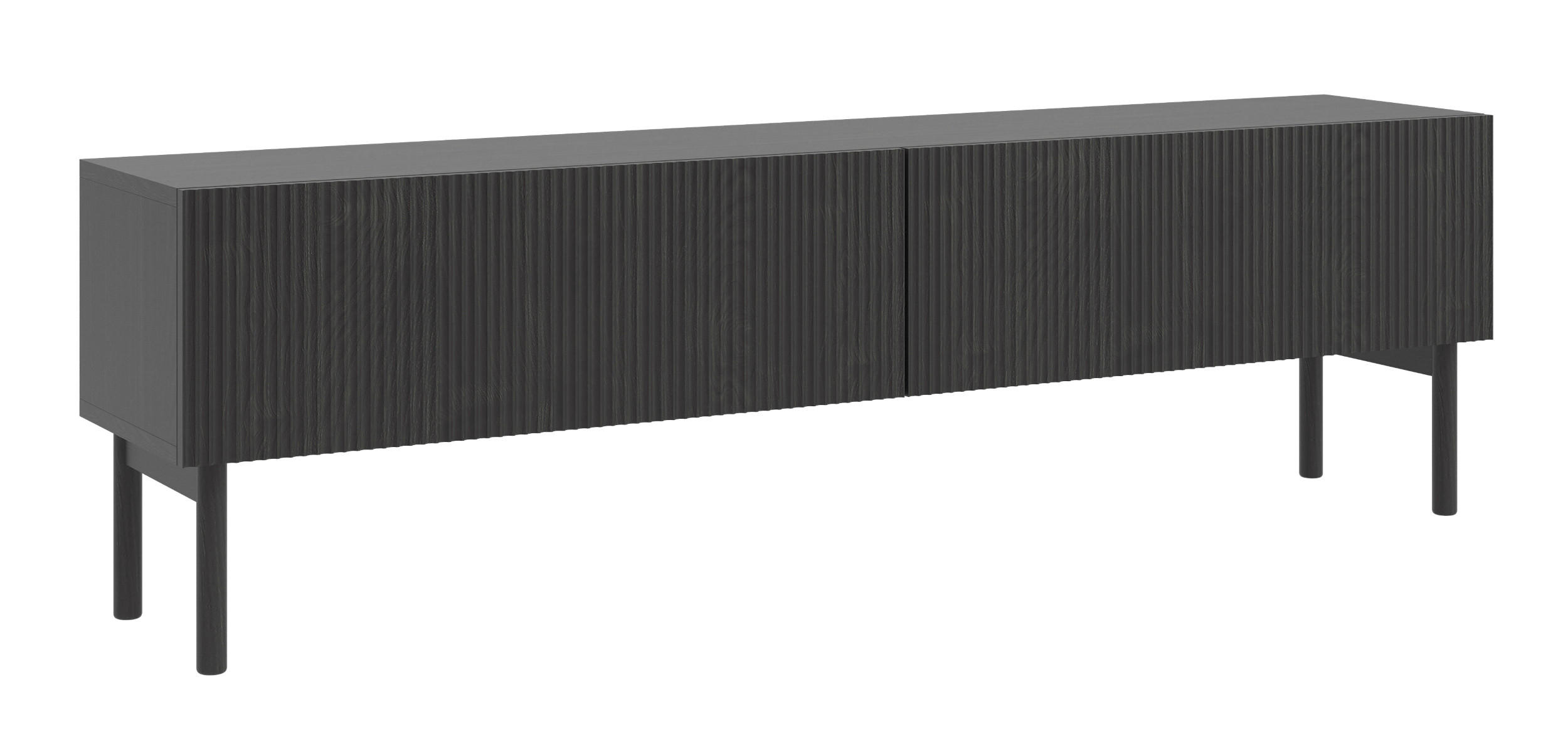 TV-LOWBOARD Nolie Holzoptik Esche Schwarz 175 cm - Schwarz, Holz/Holzwerkstoff (175/51/31.6cm) - Selsey
