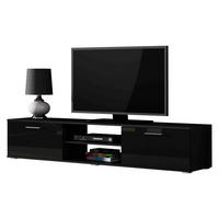 TV-LOWBOARD 180 Soho S03 - Silberfarben/Schwarz, Holzwerkstoff/Kunststoff (180/37/43cm) - MIRJAN24