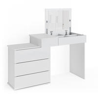 SCHMINKTISCH Lotos Weiß 117.4 cm - Weiß, Holzwerkstoff (117.4/78/45cm) - Vicco