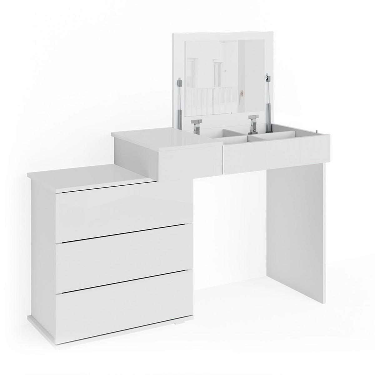 SCHMINKTISCH Lotos Weiß 117.4 cm - Weiß, Holzwerkstoff (117.4/78/45cm) - Vicco