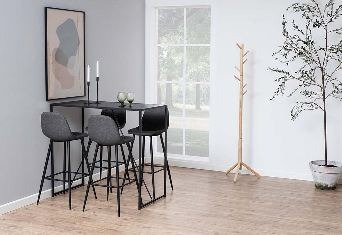 BARHOCKER 2er-Set hellgrau - Grau, Holzwerkstoff (47/101/51cm) - ebuy24