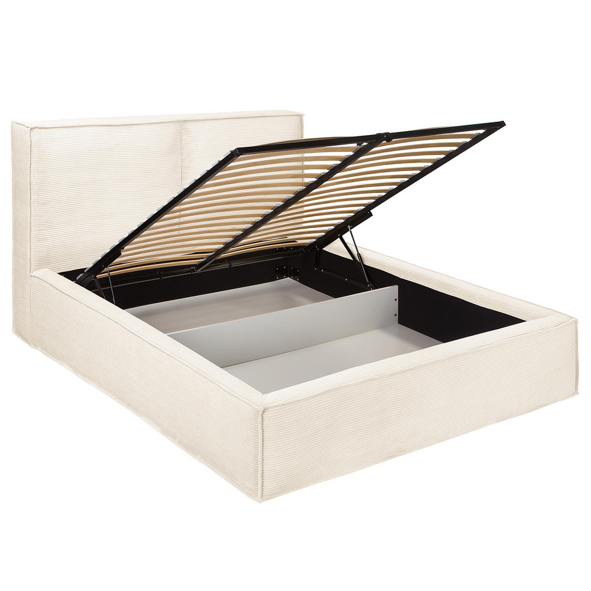 POLSTERBETT - Creme, Textil (220/200cm) - home24