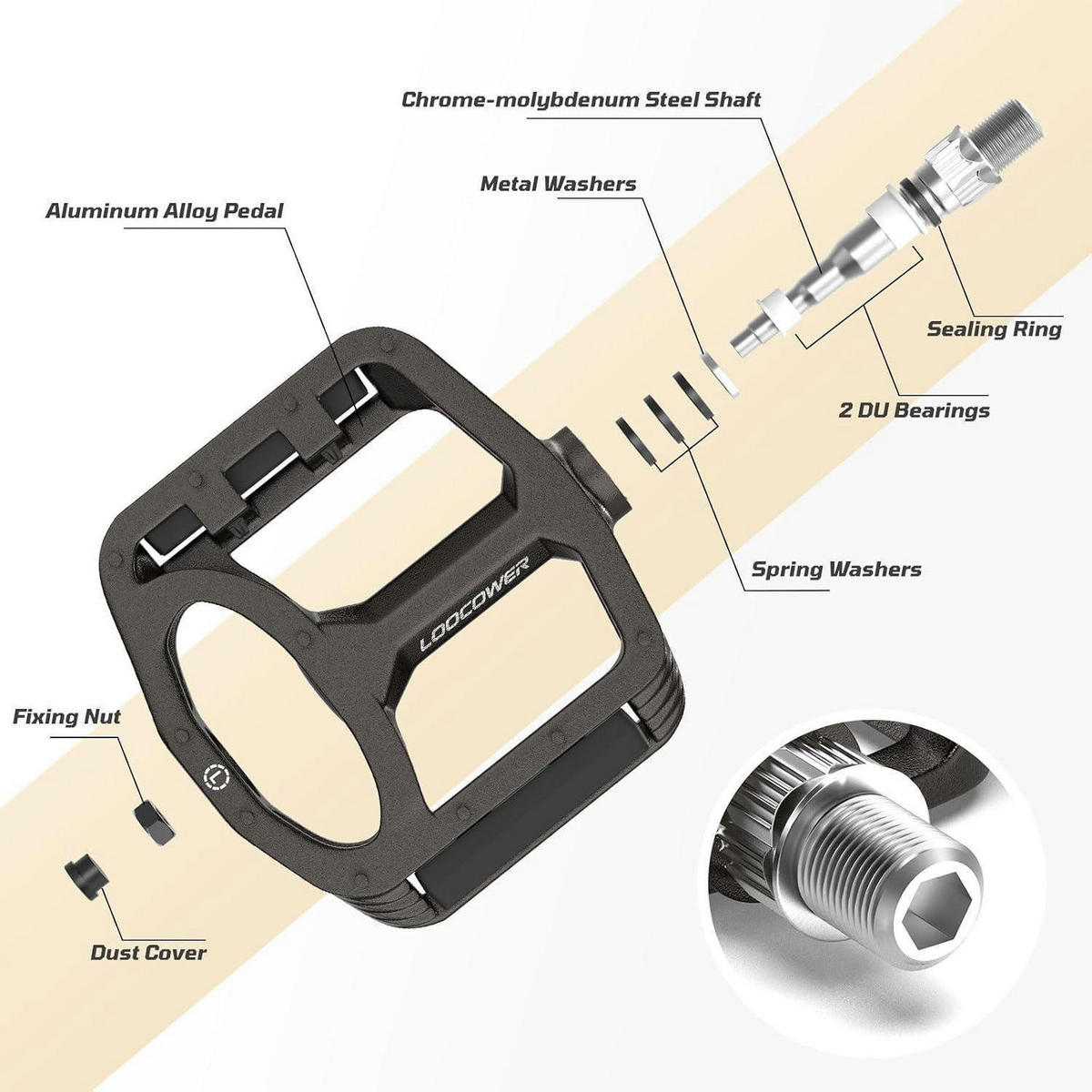FAHRRADPEDALE Aluminium Plattform Schwarz mit Reflektoren - Schwarz, Metall (10/1.5/12cm)