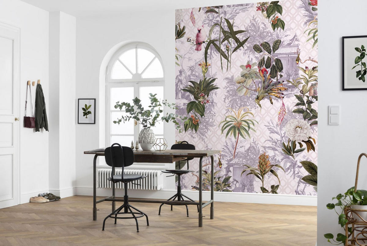 FOTOTAPETE Blätter 200 x 280 cm - Grün, Papier (200/280cm) - Sanders & Sanders