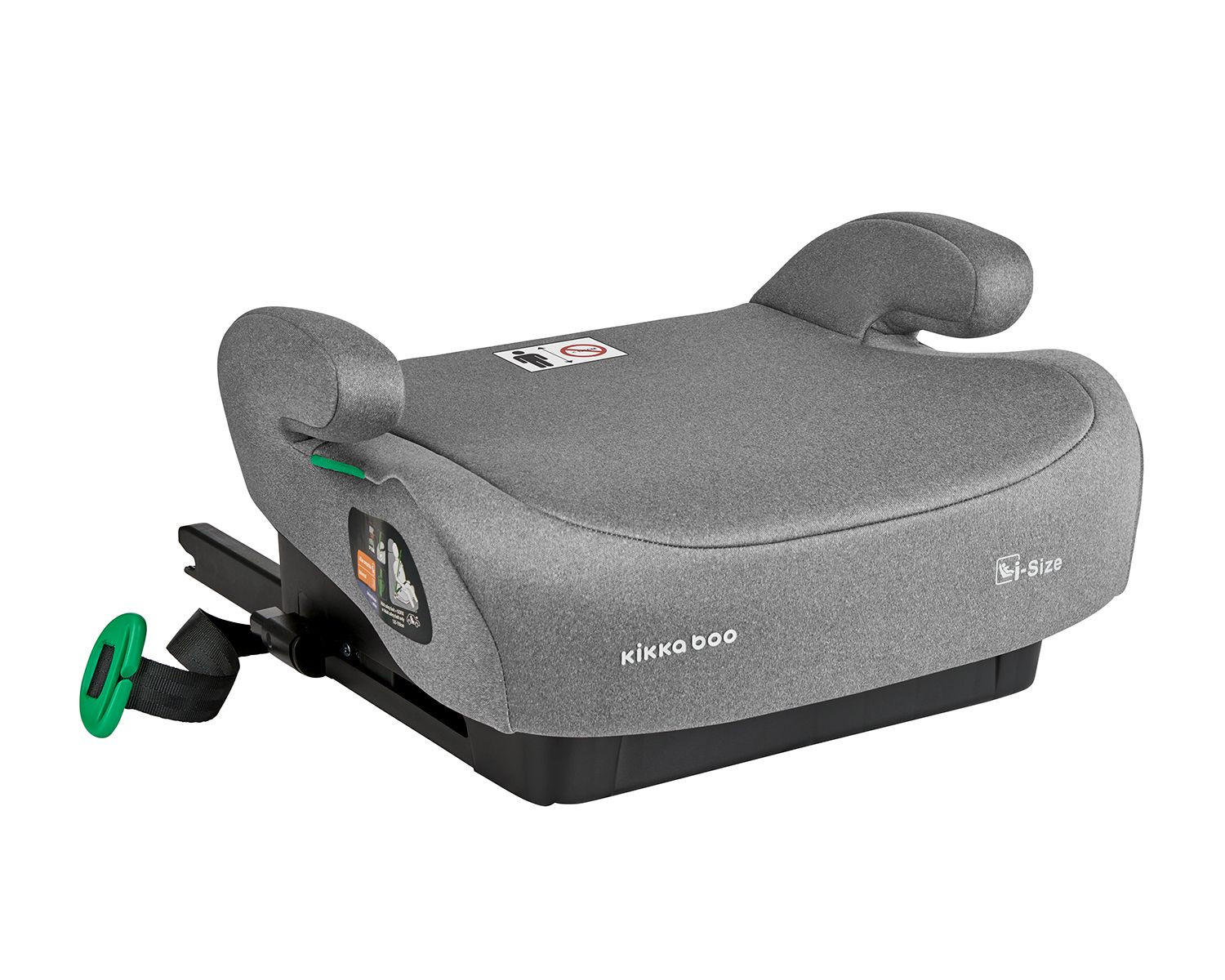 KINDERSITZ i-Tip grau i-Size (125-150cm) ISOFIX, Armlehne - Grau, Kunststoff (42/21/35cm) - Kikka boo