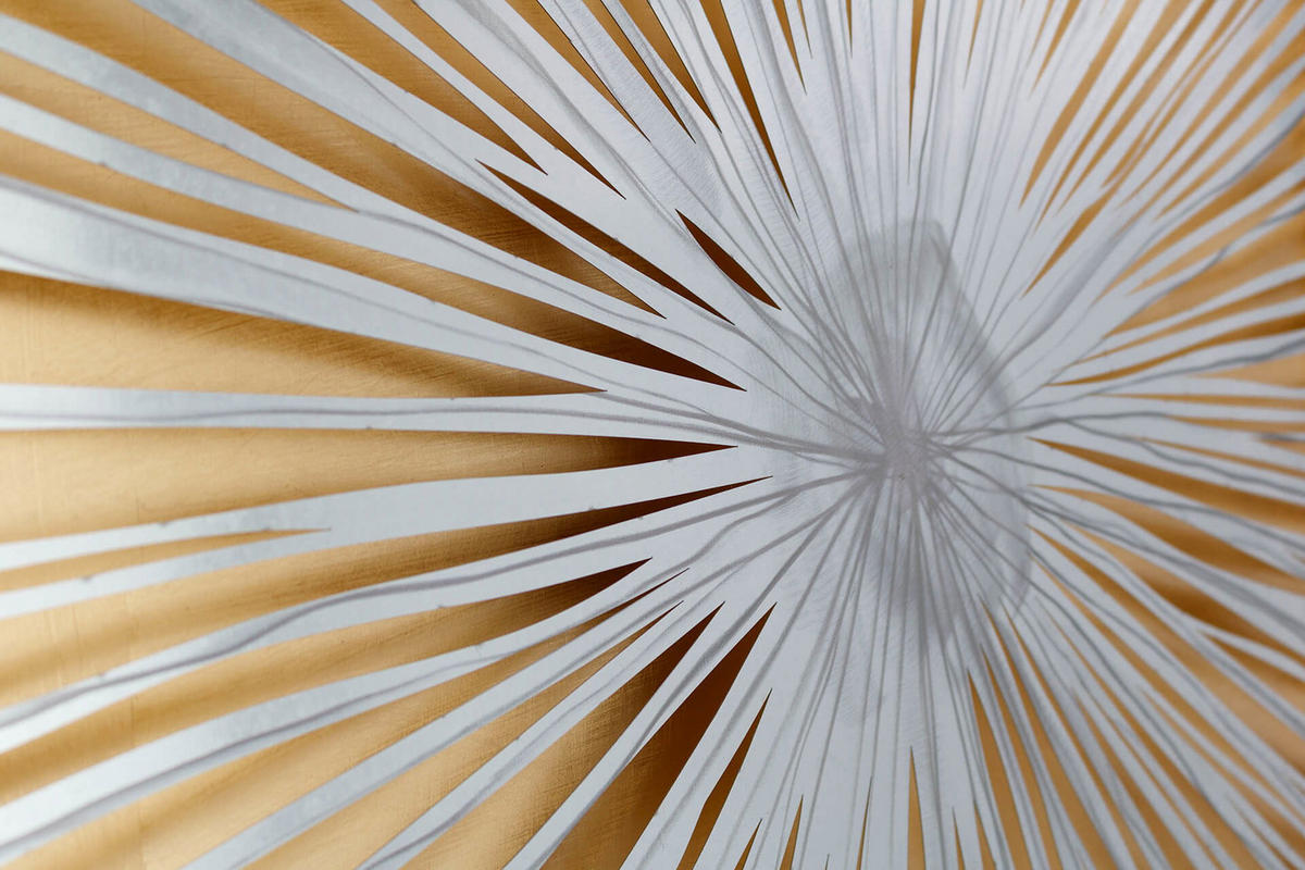 METALLBILD Gold 80/80 cm - Silberfarben/Goldfarben, Metall (3/80cm) - KUNSTLOFT