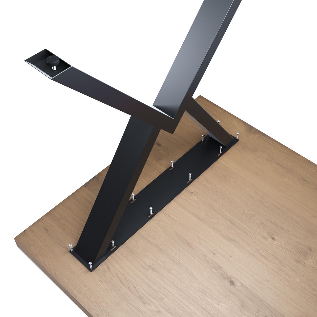 TISCHBEINE Breda 2er-Set Schwarz 72cm - Schwarz, Metall (10/72/72cm) - Metalo Pro
