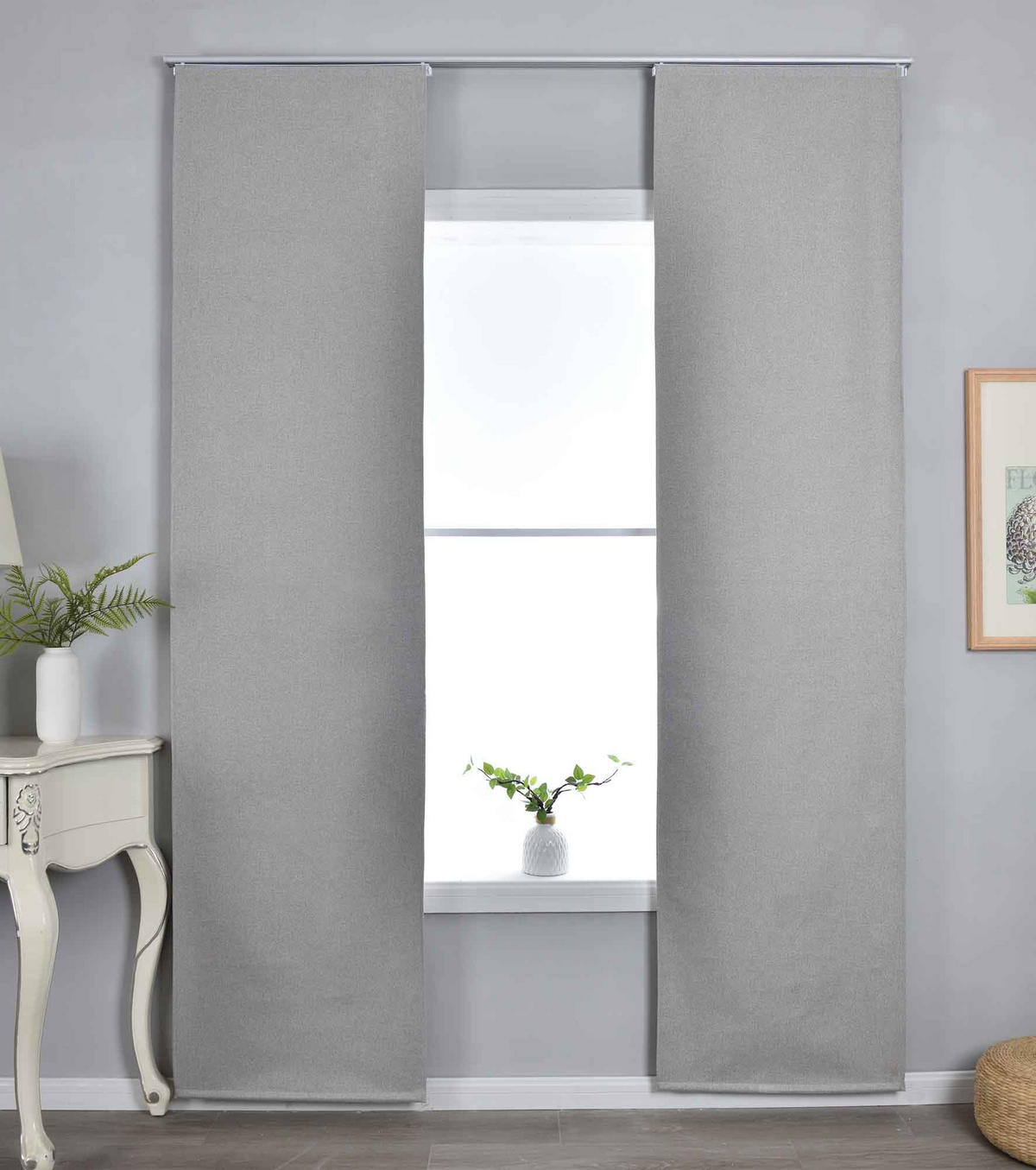 SCHIEBEVORHANG 2ER SET »München Dark« HxB 245x60 cm Sand - Sandfarben, Textil (60/245cm) - Gardinenbox