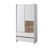 KINDERZIMMERSCHRANK Karilynn 90x55x180 Schrank MDF+Massivholz Weiß - Weiß, Holzwerkstoff (160/180/90cm) - 58aufmkessel