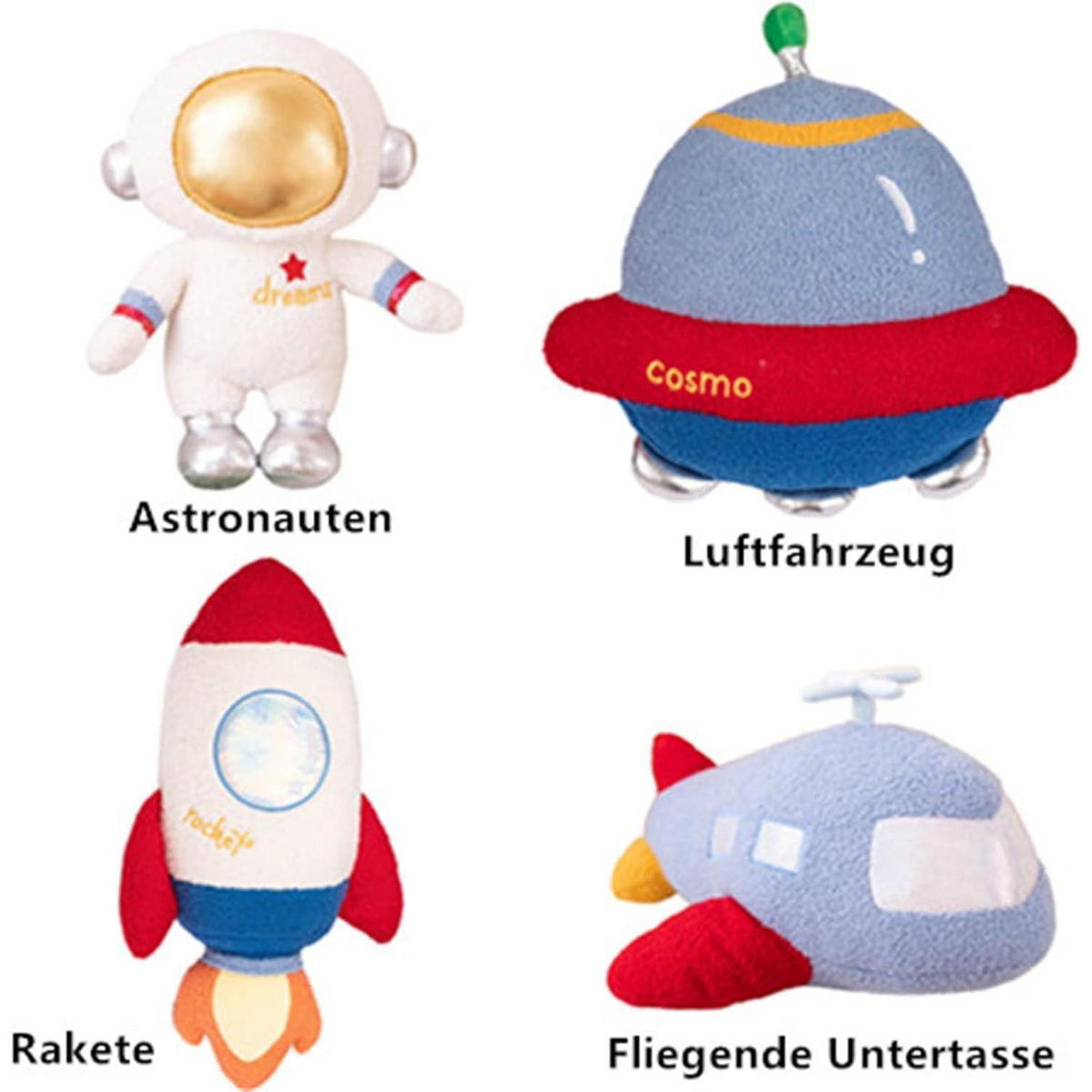 PLÜSCHTIER Rakete Super Soft Kawaii Kuscheltier - Multicolor, Textil (23/27cm)