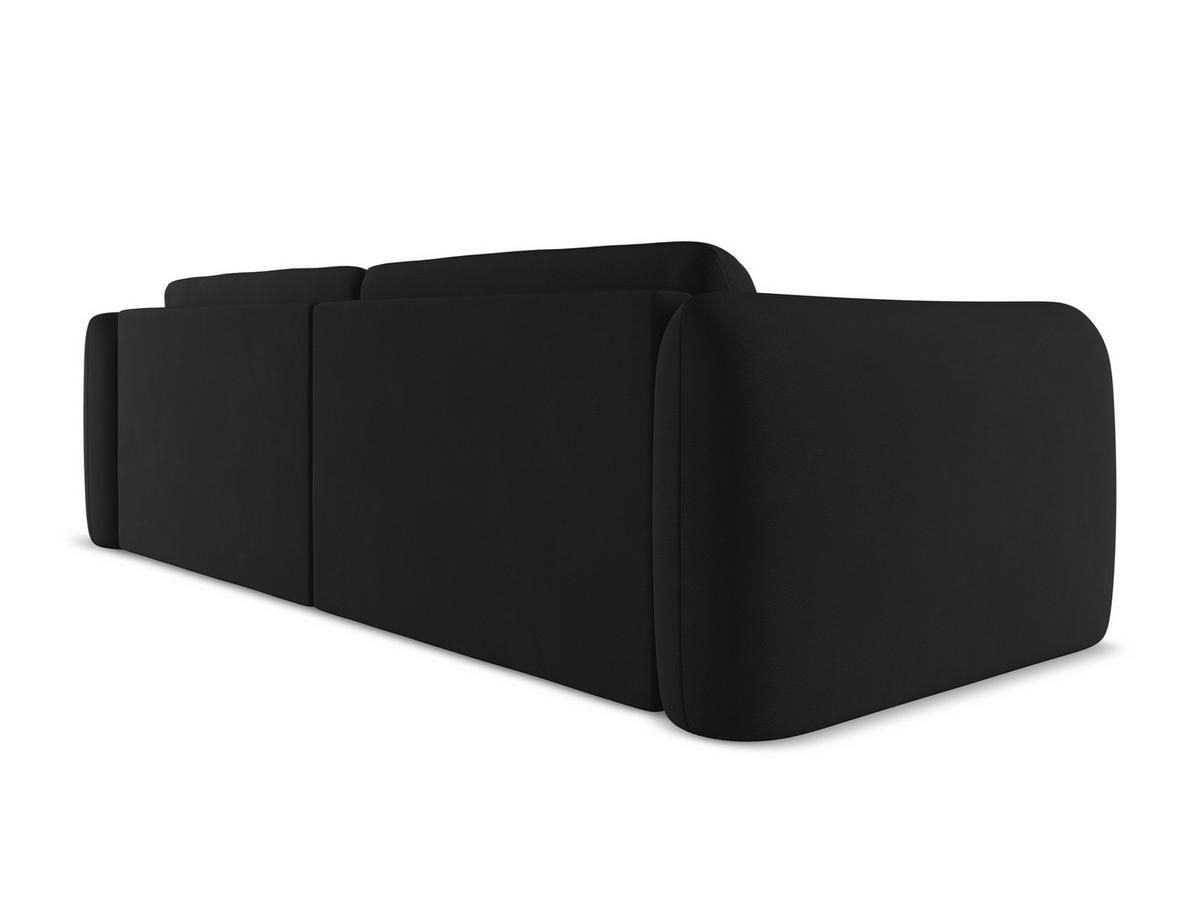 4-SITZER-SOFA Chenille Stoff Schwarz - Schwarz, Kunststoff/Textil (250/74/105cm) - Makamii