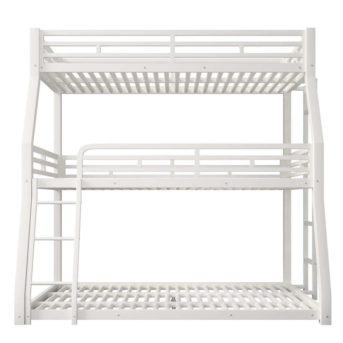 ETAGENBETT 90/120/140 x 200 cm, 3 Ebenen, DE-42019, in Weiß - Weiß, Metall (140/200cm) - ComfortXL