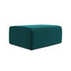 POUF Samt Stoff Blau - Blau/Petrol, Kunststoff/Textil (90/80/60cm) - Makamii