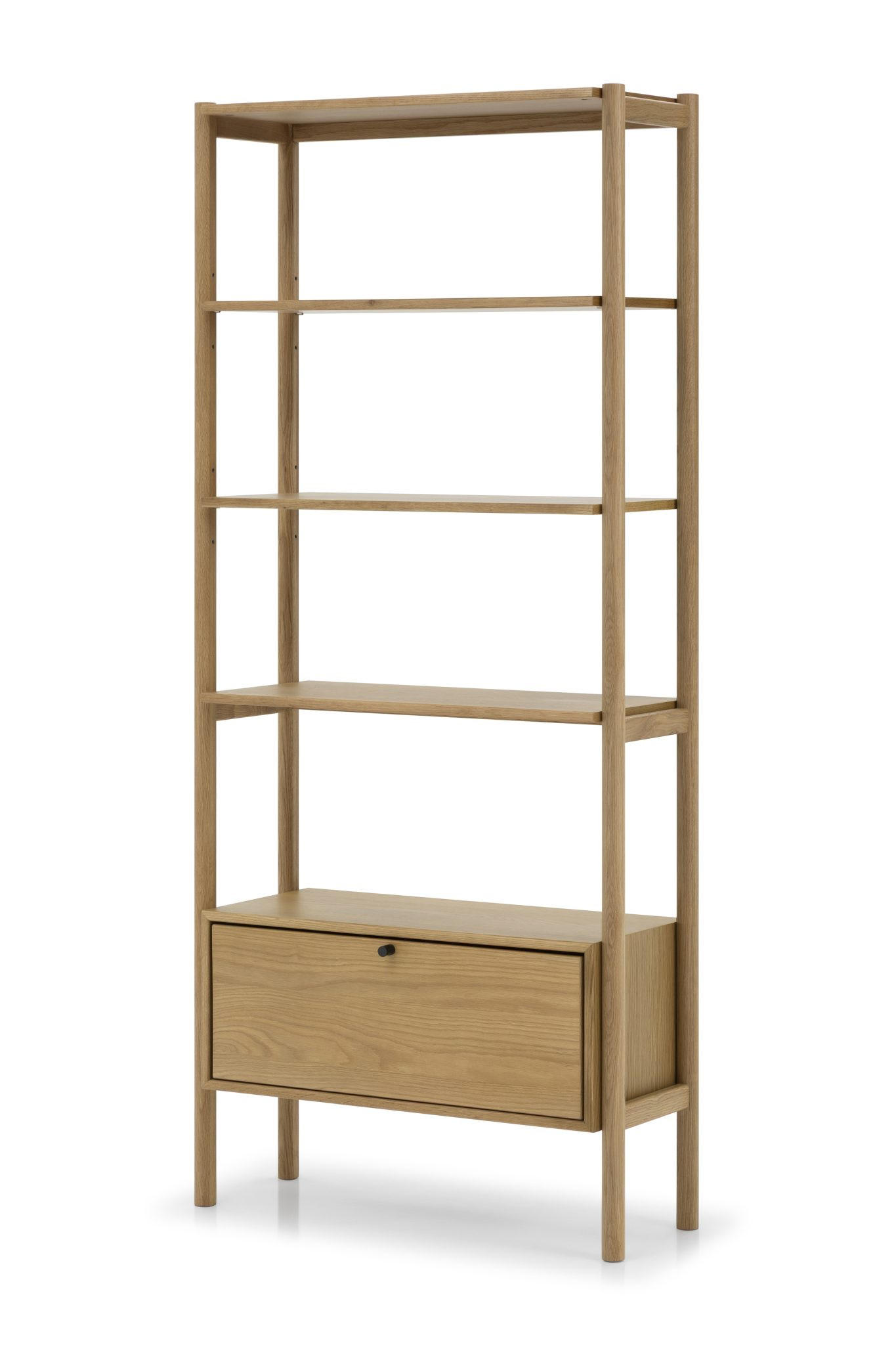 BÜCHERREGAL Franz, Natur Massiveiche - Beige, Holz (33/185/80cm) - WOODEK