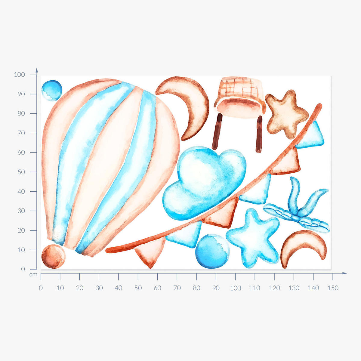 WANDAUFKLEBER 100x149cm - Boho-Dekorationen - Multicolor, Kunststoff (100/149/0.1cm) - Wallfluent