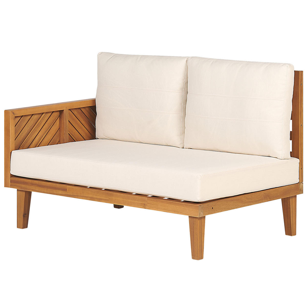 LOUNGE-SET 4-Sitzer Akazienholz Hellbraun Baratti - Hellbraun, Holz - Beliani