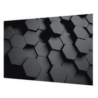 FOTOTAPETE 152x104 cm - 3D-Sechsecke - Schwarz, Textil (152/104cm) - Wallfluent