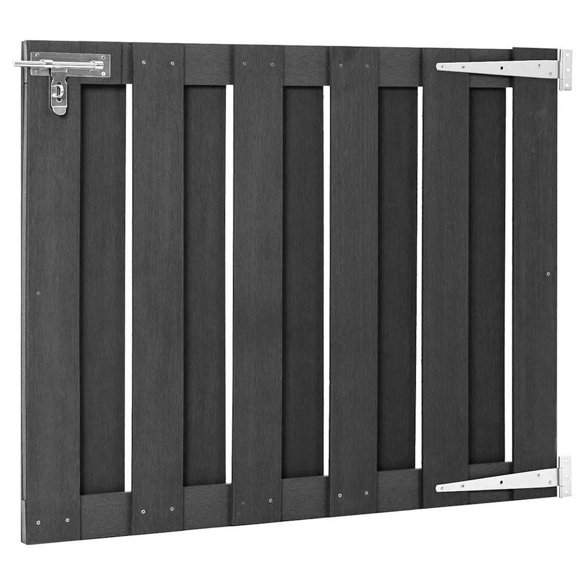 GARTENTOR Wpc 100/80 Cm Grau - Grau, Holzwerkstoff (100/80cm) - vidaXL