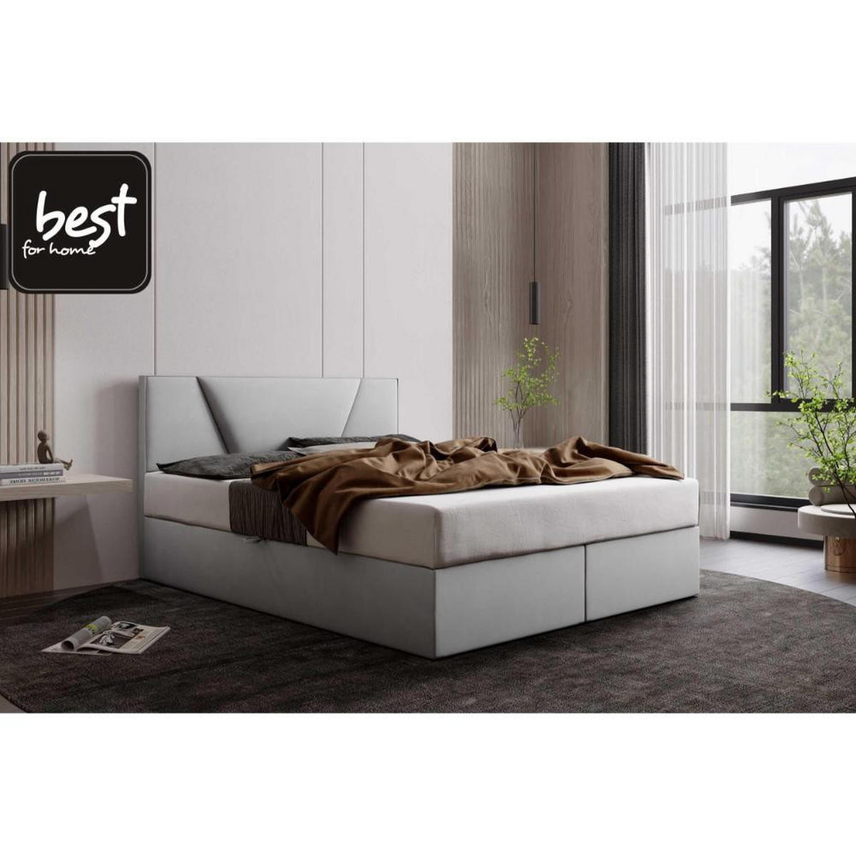 BOXBETT Jubilee Bonellfederkern inkl. Topper - Silberfarben, Holz/Holzwerkstoff (140/200cm) - Best For Home