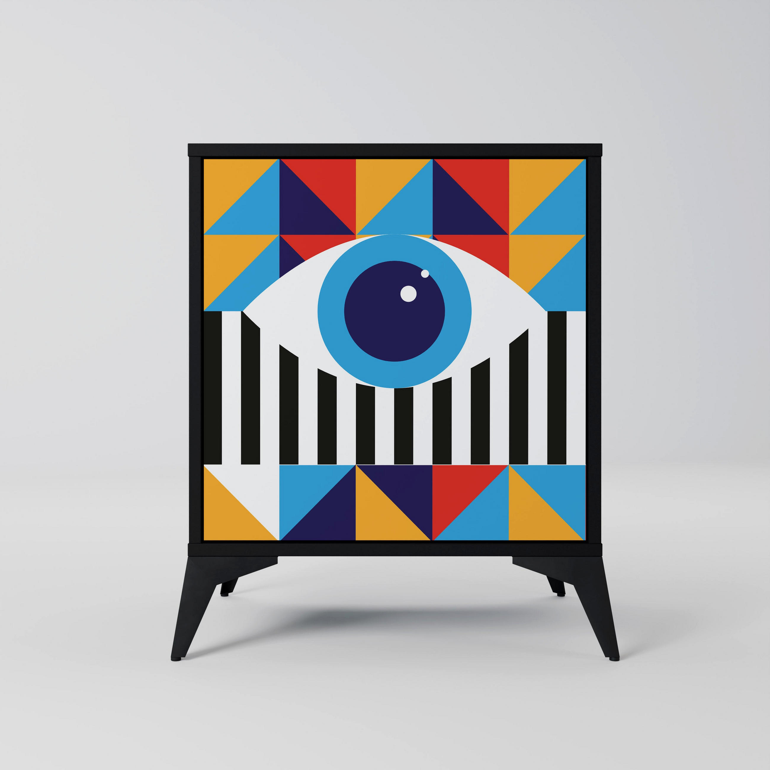 SpaceRebels Sideboard Schwarz 57.5x70.5x42 cm