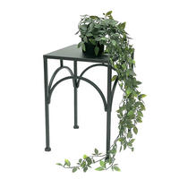 BLUMENHOCKER Metall Schwarz Eckig 33 cm - Schwarz, Metall (23/33/23cm) - DanDiBo
