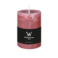 STUMPENKERZE Rustik Marble Style Altrosa 100 x Ø 68 mm, 1 Stück - Altrosa, Paraffin (10cm) - Wiedemann Kerzen