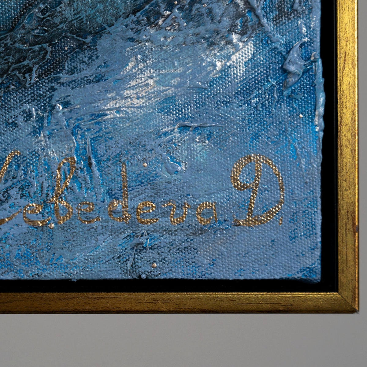 GEMÄLDE Magische Karte Schattenfugenrahmen Schwarz-Gold 140x100 cm - Schwarz Hochglanz, Holz (140/100cm) - YS-art gallery